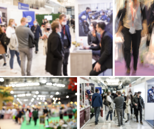 Business trade show visitors